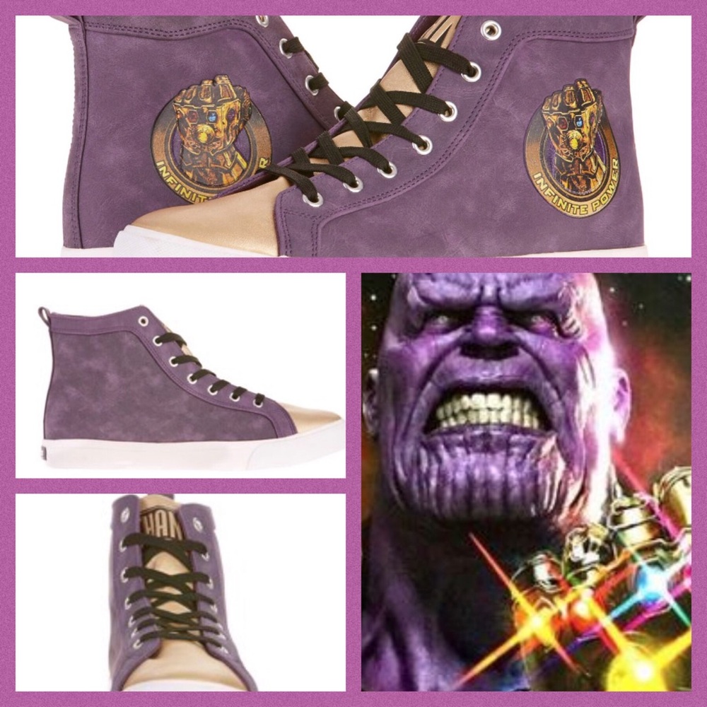 THANOS SHIES ADULT 10 & THANOS RING SIZE 12 !!